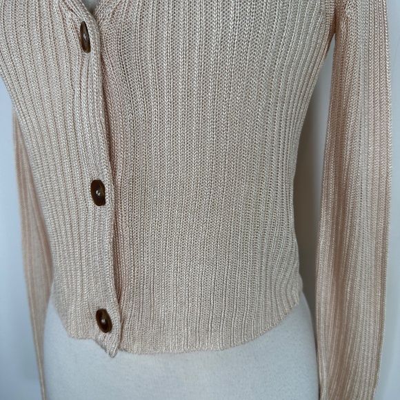 NWT Free People Game On Button Front Cardigan in White Swan Size XS MSRP $78 - Picture 6 of 16